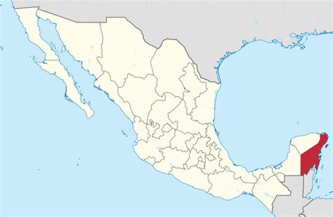 Quintana Roo In Mexico Location Map Scheme Quintana Roo Wikipedia