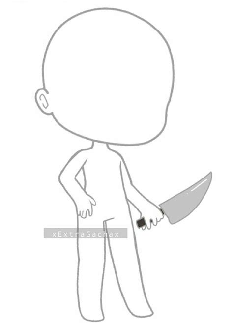 Body Template For Drawing Gacha Traditionally The Final Lines Are Inked