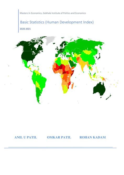 Pdf Human Development Index