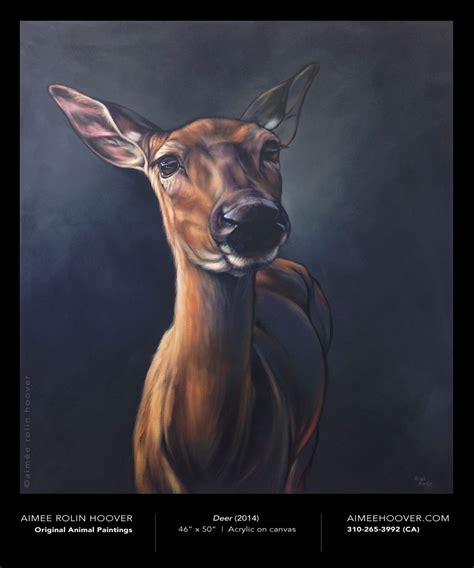 Deer 2014 Aimée Rolin Hoover 46in X 50in Acrylic On Canvas