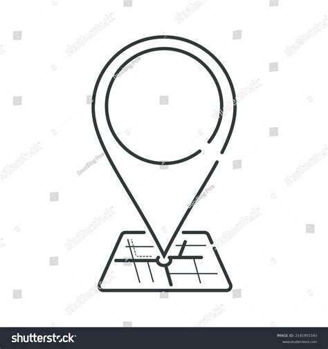 Gps Location Icon Vector Map Outline Stock Vector Royalty Free