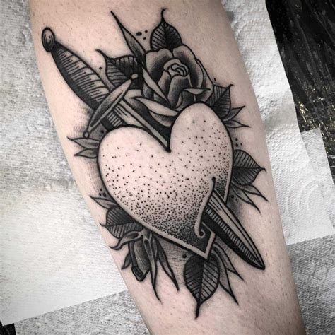 pierced heart tattoo by james butler