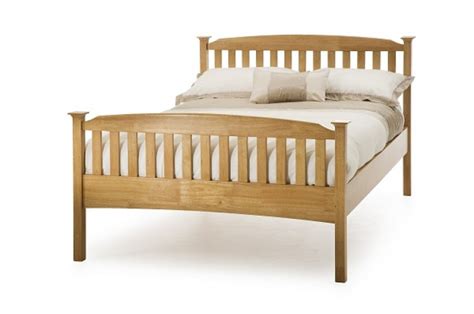 Serene Eleanor 4ft Small Double Oak Finish Wooden Bed Frame With High