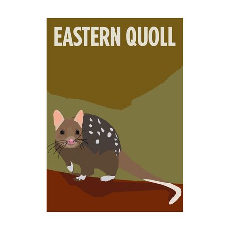 Eastern Quoll Postcard Mokoh Design Handmade Australian Souvenirs