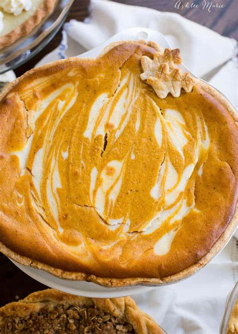 Cheesecake Swirl Pumpkin Pie Recipe Ashlee Marie Real Fun With Real