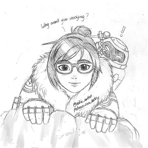 Overwatch Mei Sketch By Luffie On Deviantart