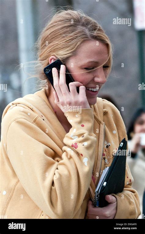 blake lively on set during the last day of filming of the new season of gossip girl new york