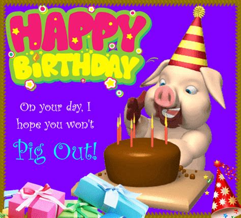 Collection of birthday card template with name. I Hope You Won'T Pig Out! Free Funny Birthday Wishes ...