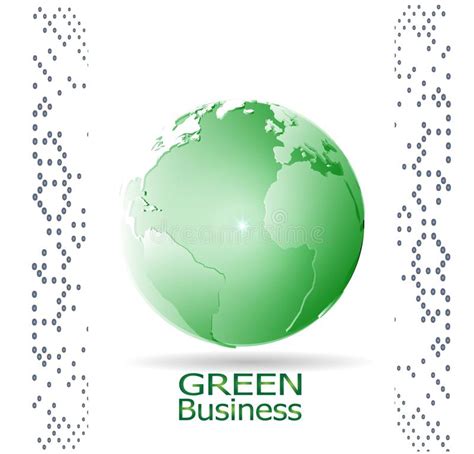 Green Business Background Vectordigital Dots Stock Illustration