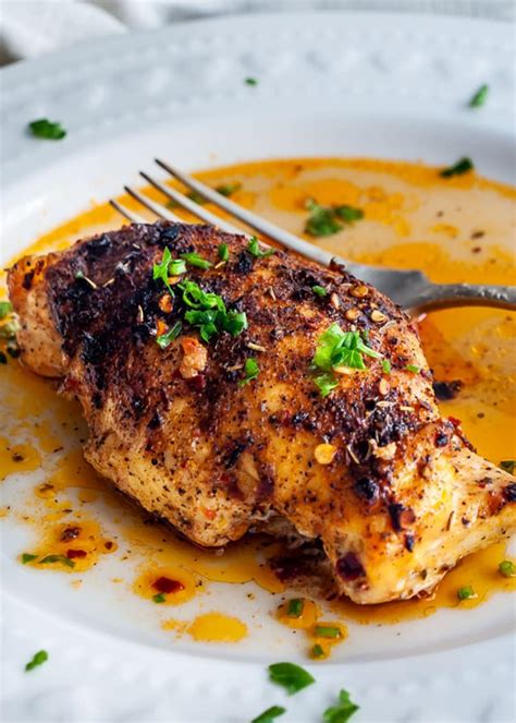 Grilling meat reduces the fat because it drips out while you cook. Baked Chicken Breast - Craving Home Cooked