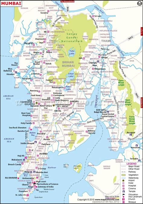 Mumbai Map City Map Of Mumbai Maharashtra India