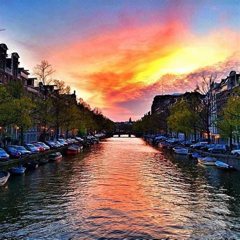 Fiery Skies Above Amsterdam Follow Earthfever For More Photo By