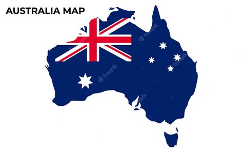 Premium Vector Australia National Flag Map Design Illustration Of