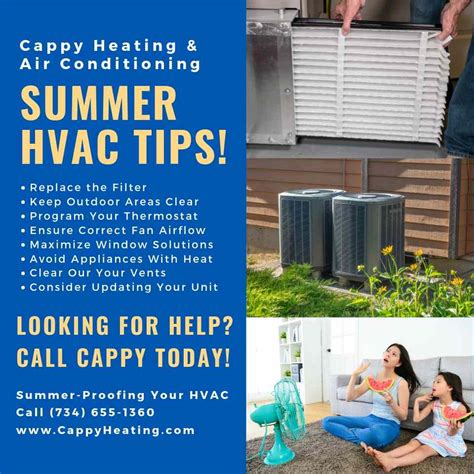 Eight Summer Hvac Tips Cappy Heating And Air Conditioning
