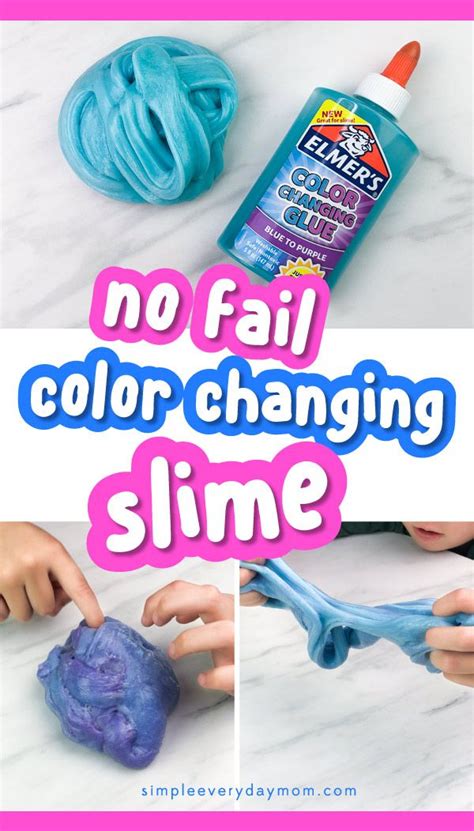 3 Ingredient Easy Color Changing Slime Recipe Slime For Kids Slime