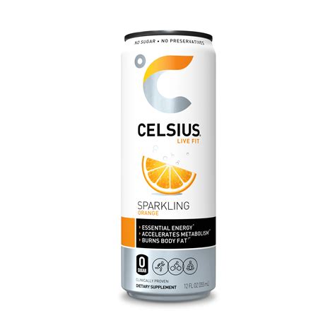 Buy Celsius Essential Energy Drink 12 Fl Oz Sparkling Orange Single