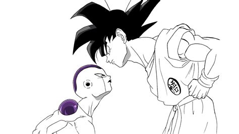 How To Draw Goku Vs Frieza Step By Step Dragonball Youtube