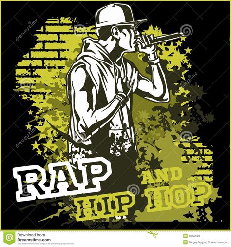 Urban Rapper Hip Hop Vector Illustration Stock Vector