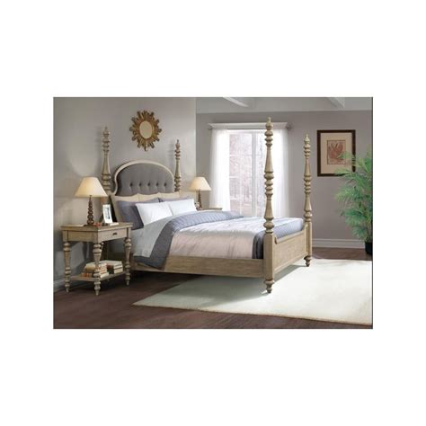 Corinne King Upholstered Poster Bed