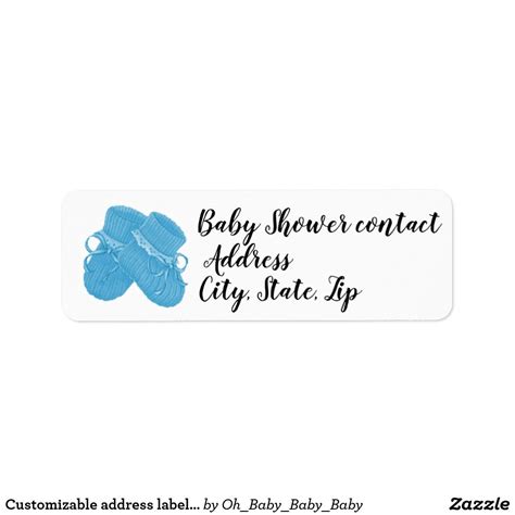 Customizable Address Label For Boy Baby Shower Partysupplies Return