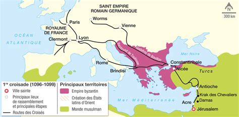 Le parcours de la première croisade 1096 1099