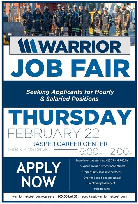 The Jasper Career Center Is Hosting A Job Fair For Warrior Met Coal