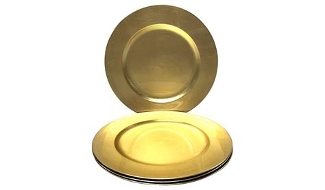 George Home Gold Charger Plate Set Of 4 Tableware George At Asda