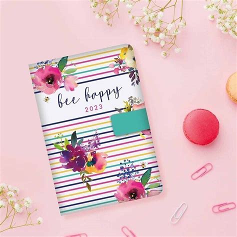 2023 A6 Page A Day Fabric Diary Floral Design Evelay