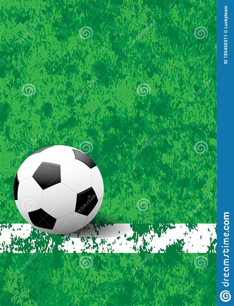 Football Abstract Vector Vertical Background Ball On White Stripe On A