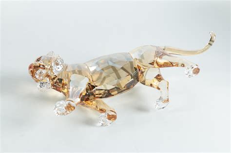 Swarovski Endangered Wildlife Orange Crystal Tiger Figurine Ebth