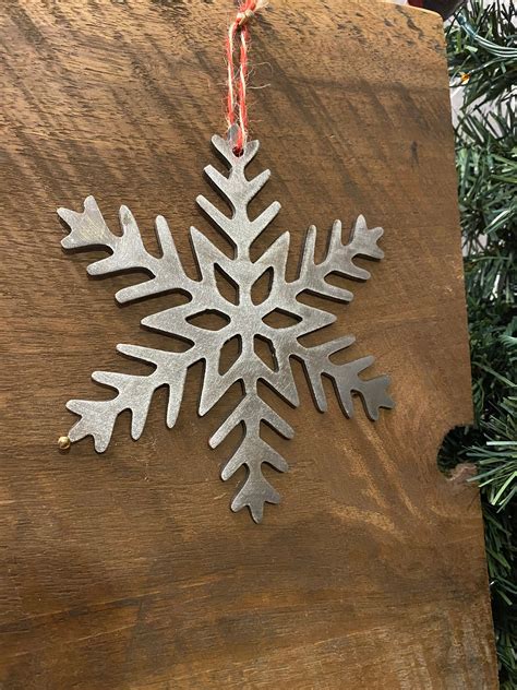 Snowflake Ornaments Set Of 2 Etsy