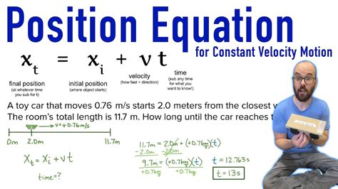 Position And Displacement Equation For Constant Velocity Motion