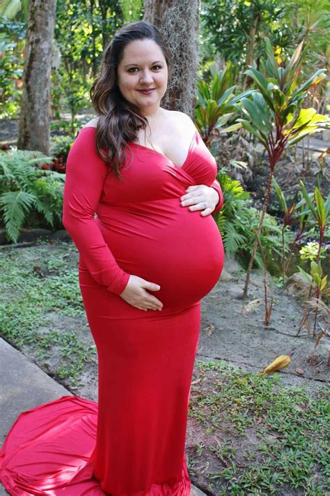 Maternity Open Belly Dress Big Pregnant Pretty