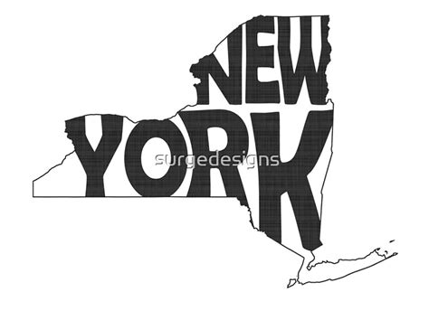 New York State Word Art By Surgedesigns Redbubble