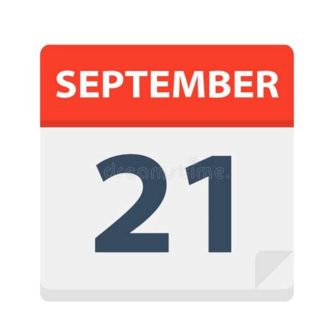 September 21 Calendar Icon Stock Illustration Illustration Of Leaf