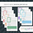 Printable Book Journal Template Book Reading Log and Review - Etsy