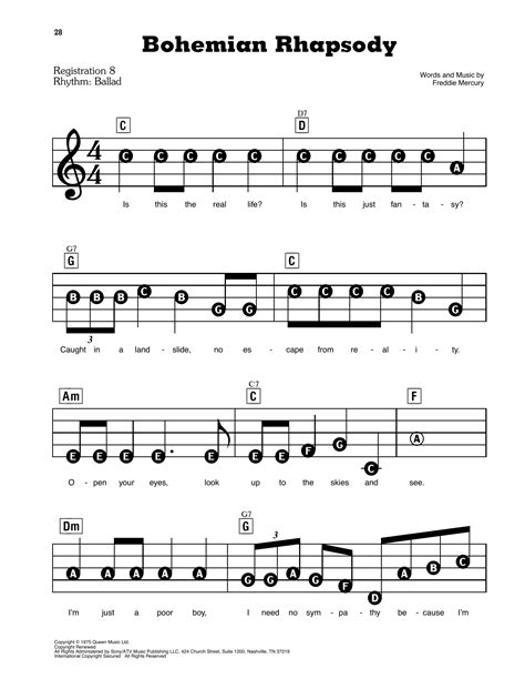 Bohemian Rhapsody Notes For Piano Pdf Sheets Boutiquebap