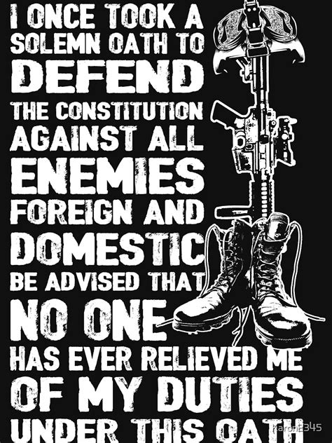 Veteran Shirt I Once Took A Solemn Oath To Defend The Constitution Against All Enemies