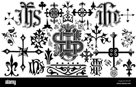 Símbolos Medievales Imágenes De Stock En Blanco Y Negro Alamy