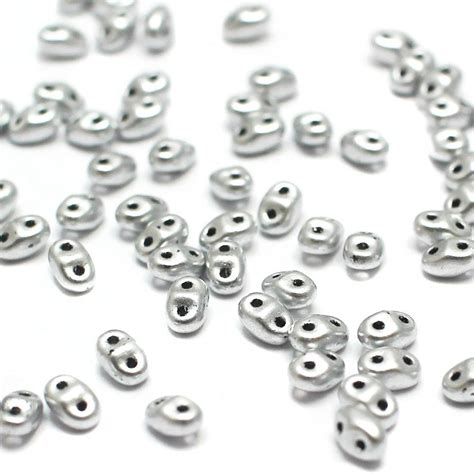 Miniduo 2x4mm 5g Matte Metallic Silver Hobby And Jewellery Supplies