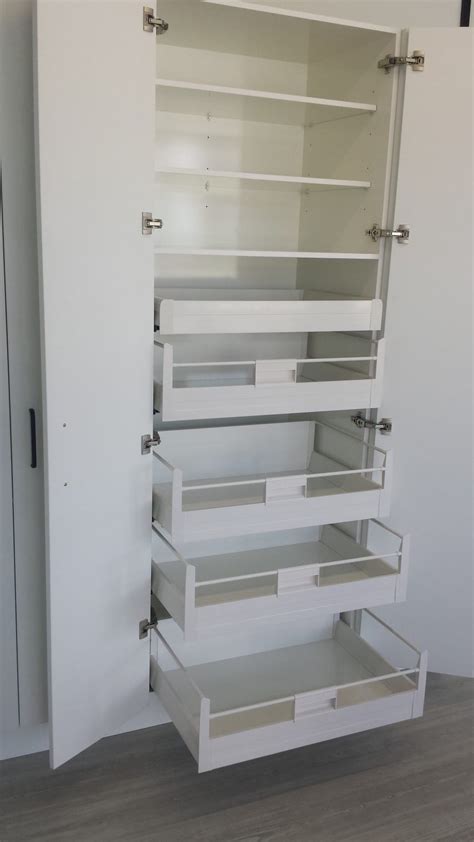It is also helpful to make a drawing with the measurements noted on it. Tall inner drawer pantry - 2 door - 800mm wide ...