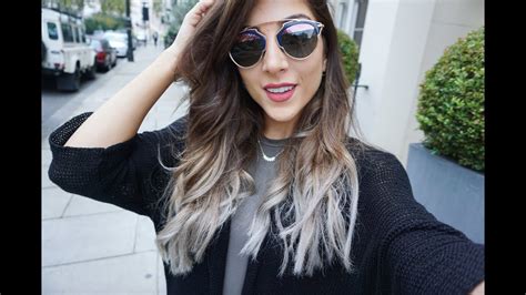 My New Hair Brown To Grey Silver Dip Dye Amelia Liana