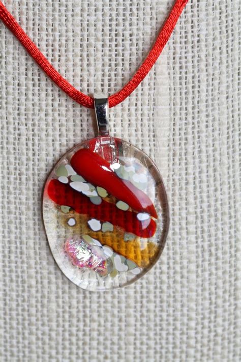 Hand Made Fused Glass Pendant By J M Fusions Llc