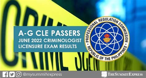 Cle Result A G Passers June Criminology Board Exam The Summit Express