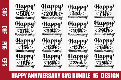 Happy Anniversary Svg Bundle Graphic By Nazrulislam405510 · Creative