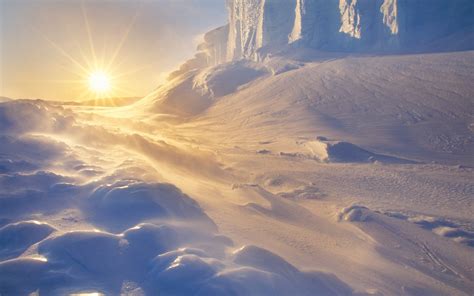 Tapety Slunečnímu Záření Krajina Západ Slunce Příroda Nebe Sníh