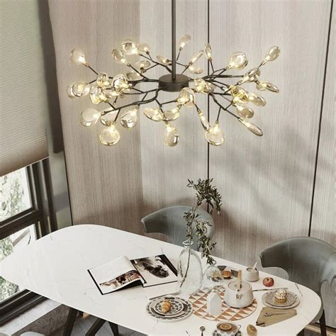 Led Modern Firefly Stylish Tree Branch Chandelier Lamp Etsy