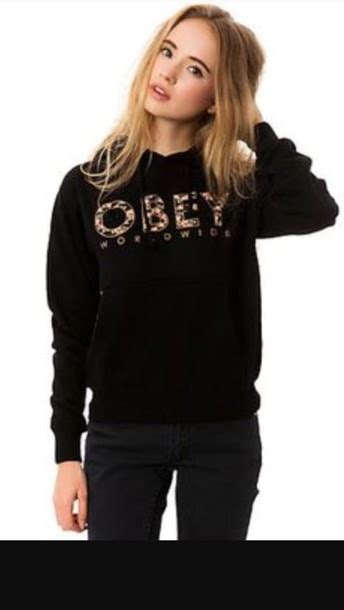 Sweater Obey Floral Worldwide Sweatshirt Jacket Wheretoget