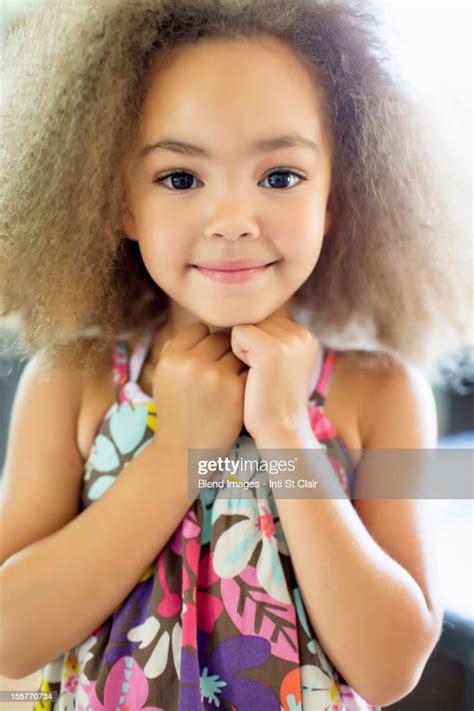 Smiling Mixed Race Girl High Res Stock Photo Getty Images
