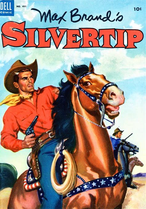 4 Color Cowboy Max Brands Silvertip Dell Comics 491 1953
